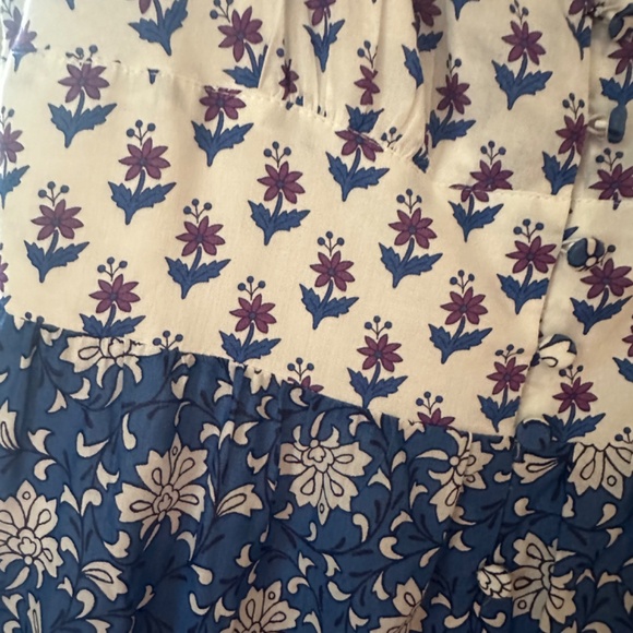 J.Crew button front maxi dress in mixed block print - Picture 5 of 7